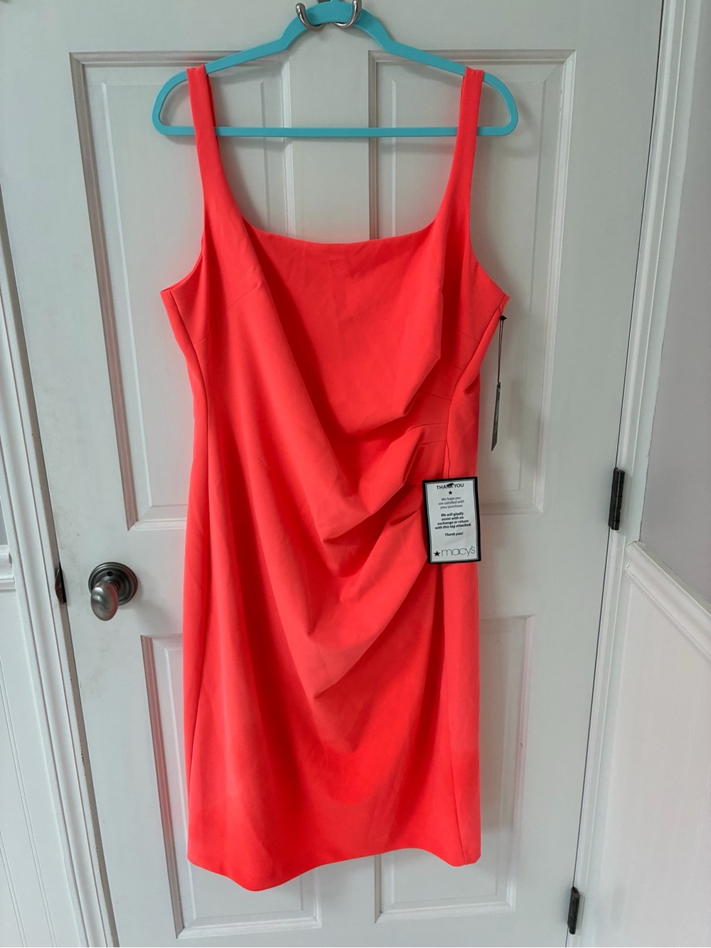 NWT Vince Camuto Coral Draped Midi Dress ($148)